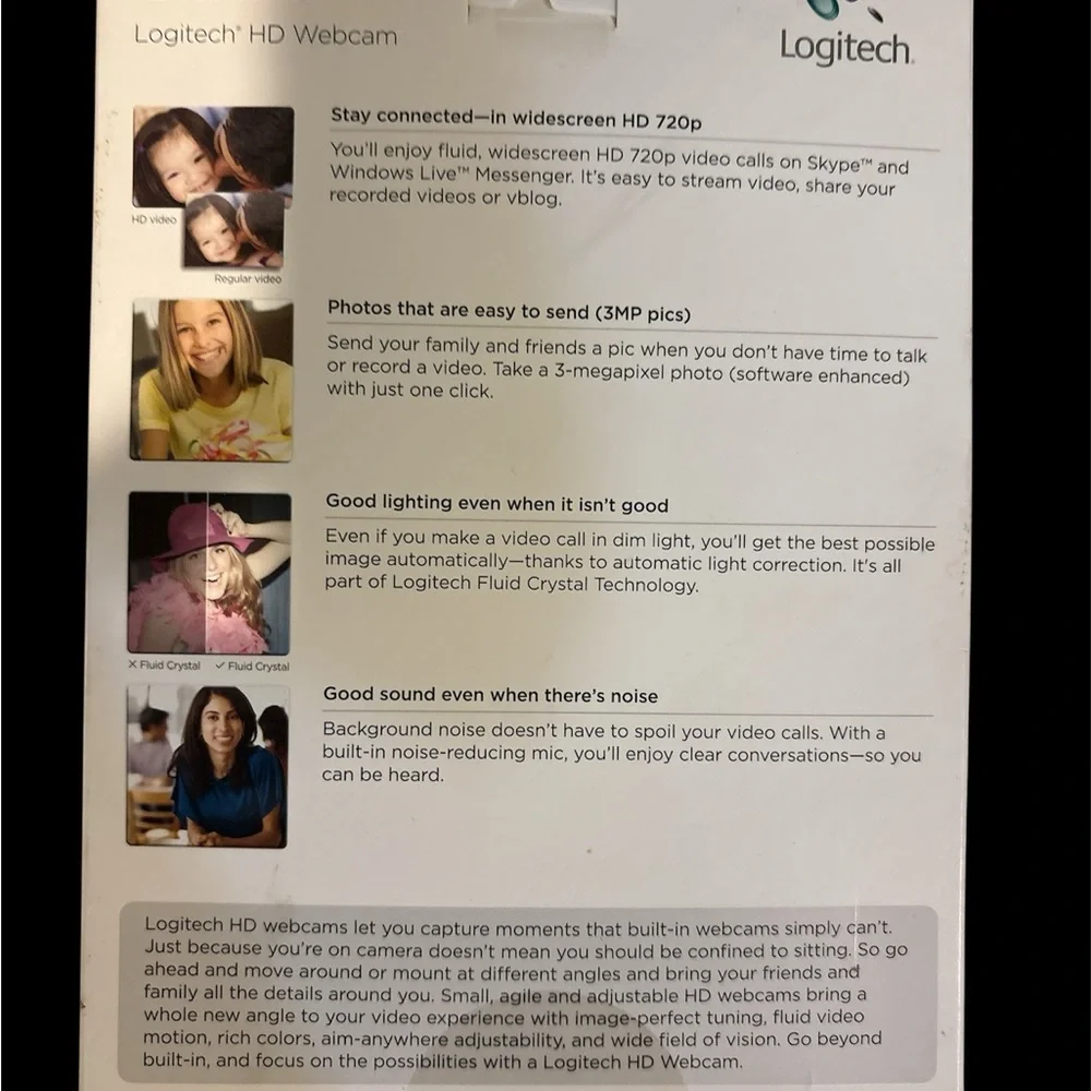 Logitech HD Webcam in Black and Teal